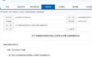 厦门员工借他人账户炒股！渤海证券因人员管理不到位被监管警示
